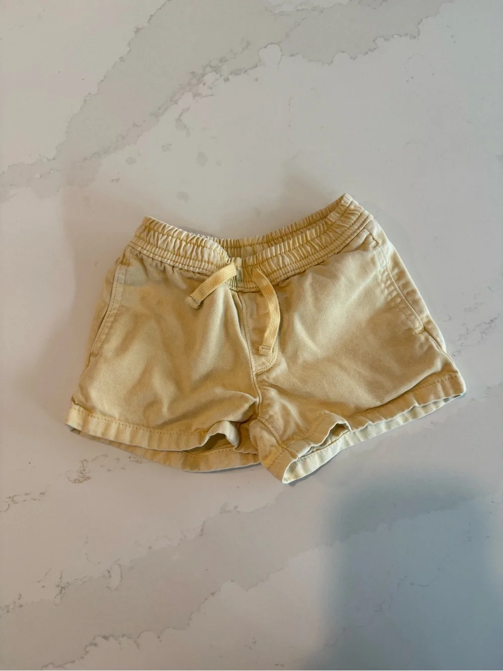 GAP kids yellow pull on shorts